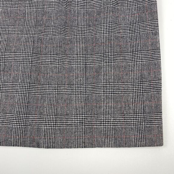 La Suit Petite Skirt Set Womens Sz 12 Black Red Plaid Wool Blend 80s VTG 2pc - Picture 9 of 15